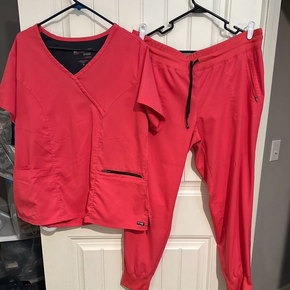 Woman scrubs
